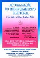 Actualização do Recenseamento Eleitoral: 2 a 31 Maio - 1986