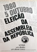 Eleição da Assembleia da República: 5 outubro 1980