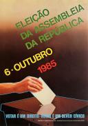Eleição da Assembleia da República: 6 Outubro 1985